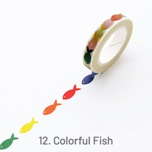 Cute Simple Patterns Skinny Washi Tape12 2000