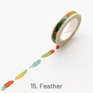 Cute Simple Patterns Skinny Washi Tape15 2000