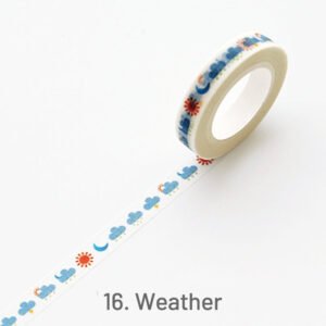 Cute Simple Patterns Skinny Washi Tape16 2000