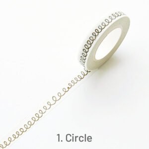 Cute Simple Patterns Skinny Washi Tape1 2000