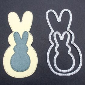 Double Frame Bunny Carbon Steel Crafting Dies Scrapbooking Die-Cuts