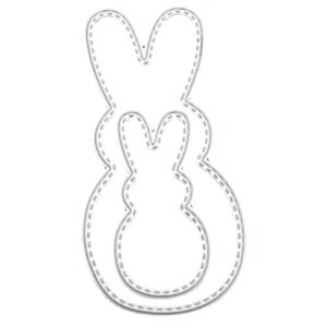 Double Frame Bunny Carbon Steel Crafting Dies Scrapbooking Die Cuts5 2000