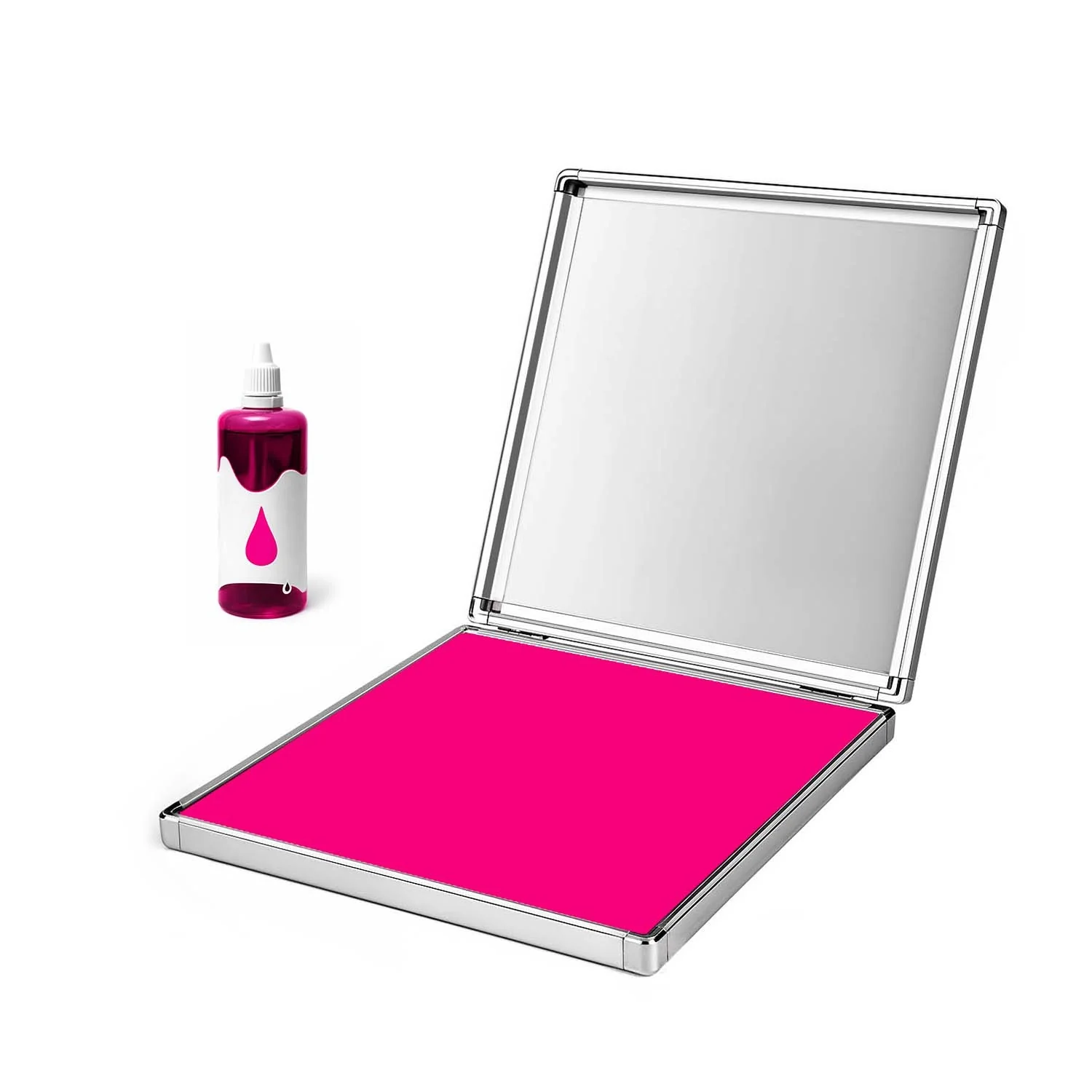 Extra Large Quick Dry Multi Color Ink Pad with Metal Case Pink 2000 - Sumflying Craft