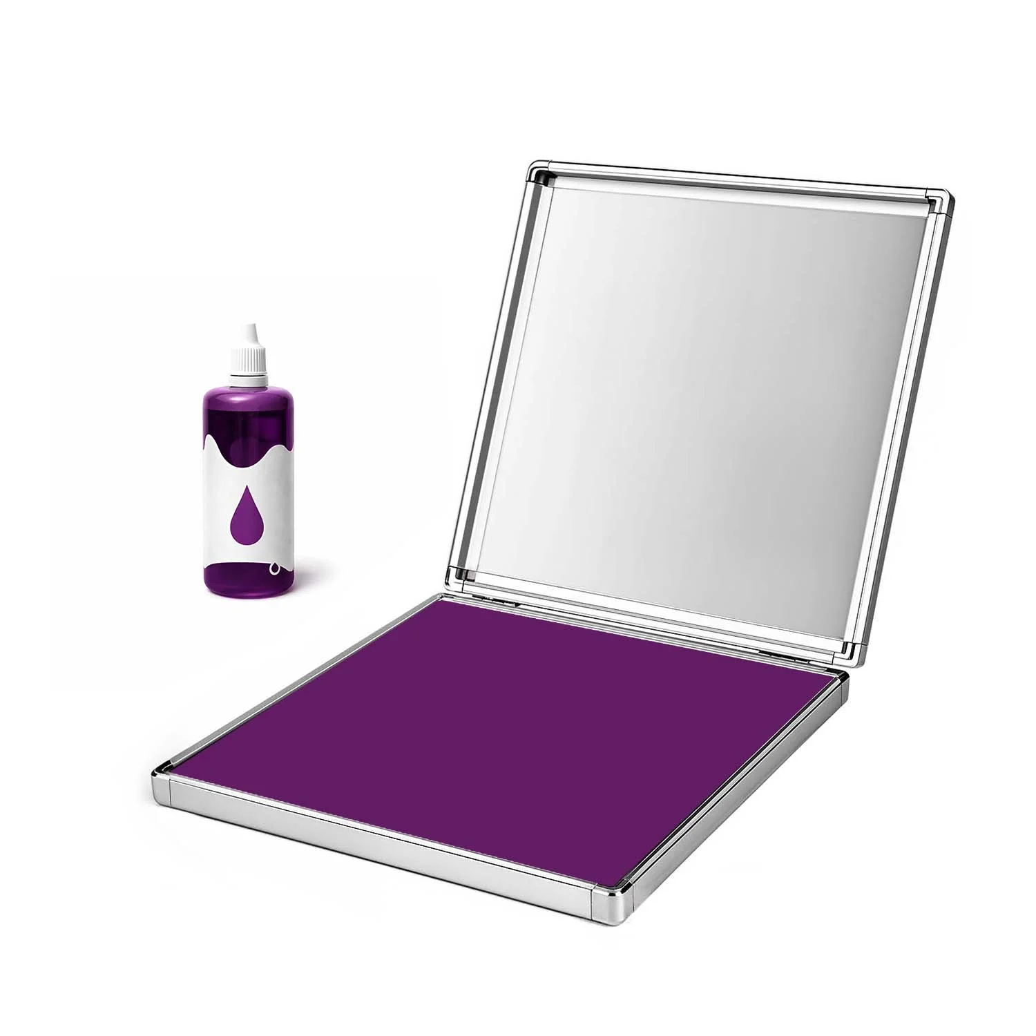 Extra Large Quick Dry Multi Color Ink Pad with Metal Case Purple 2000 - Sumflying Craft