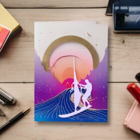 Sumflying Beach Sailing Surfing Cutting Dies Scrapbooking Die-Cuts