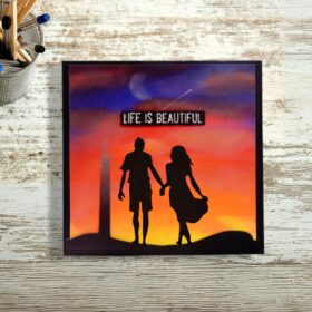 Sumflying Couple Walk Cutting Dies Scrapbooking Die-Cuts