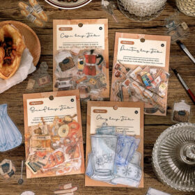 A Good Day Plan Retro Food Tableware Clear Transparent Stickers