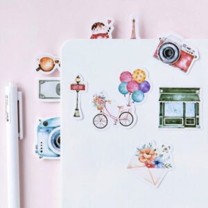 a person s travel diy boxed adhesive sticker b