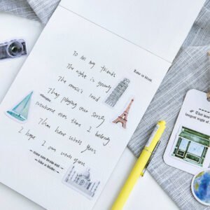 a person s travel diy boxed adhesive sticker b3