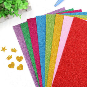 A4 Glitter Gold Foam Large Background Sticker