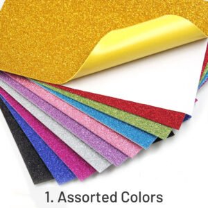 a4 glitter gold foam large background sticker sku 1