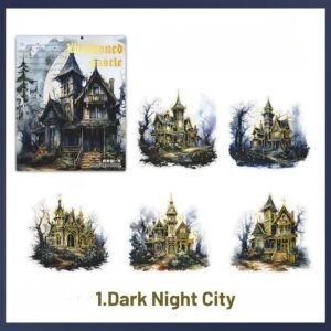 abandoned castle series gothic dark castle diy landscaping pet sticker 1