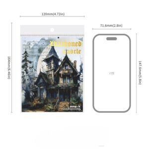 abandoned castle series gothic dark castle diy landscaping pet sticker 12