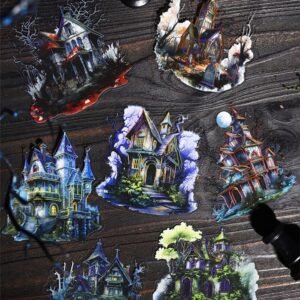 abandoned castle series gothic dark castle diy landscaping pet sticker 19