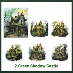 abandoned castle series gothic dark castle diy landscaping pet sticker 2