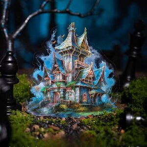 abandoned castle series gothic dark castle diy landscaping pet sticker 22