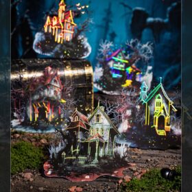 Abandoned Castle Series Gothic Dark Castle DIY Landscaping Clear Transparent Sticker