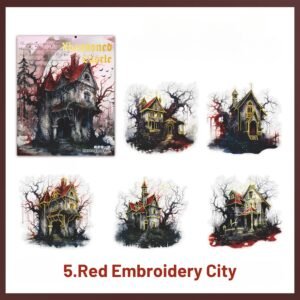 abandoned castle series gothic dark castle diy landscaping pet sticker 5