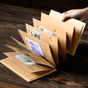 Accordion-Style Foldable 3D Scrapbook - 6 × 10.4", 5.5 × 8.1", 4.3 × 6.7"