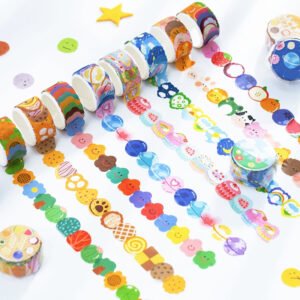 Adorable Hand-painted Color Basic Washi Tape Stickers