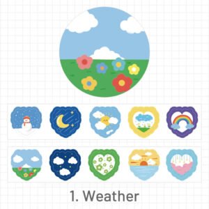 adorable hand painted color basic washi tape stickers sku 1