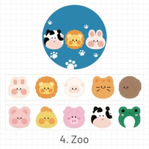 adorable hand painted color basic washi tape stickers sku 4