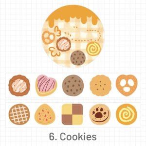adorable hand painted color basic washi tape stickers sku 6