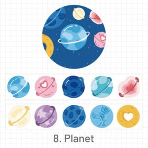 adorable hand painted color basic washi tape stickers sku 8