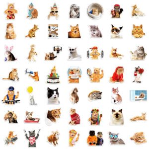 adorable pet collection realistic cat expression stickers c2