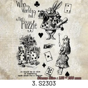 alice in wonderland clear silicone stamps characters text1 sku 3
