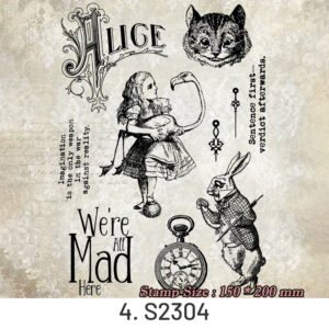 alice in wonderland clear silicone stamps characters text1 sku 4