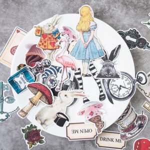alice in wonderland die cut stickers b1