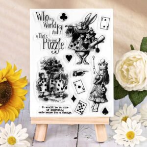 Alice in Wonderland Enigmas and Enchanted Characters Clear Silicone Stamp