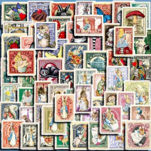 Alice in Wonderland Garden Stamp Series Stickers