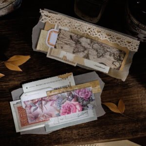 alice in wonderland long strip sticker map punk ocean flower b3