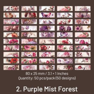 alice in wonderland long strip sticker map punk ocean flower sku 2