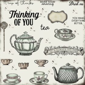 Alice in Wonderland Teapot Cup Silicone Transparent Stamp