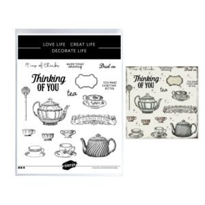 alice in wonderland teapot cup silicone transparent stamp 2