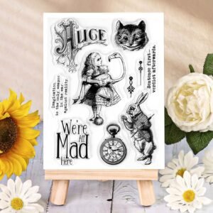 Alice in Wonderland Vintage Magic Clear Silicone Stamp