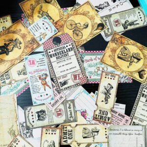 alice in wonderland vintage sticker pack b1