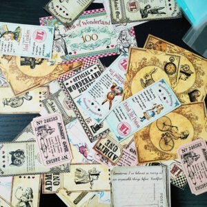 alice in wonderland vintage sticker pack b3
