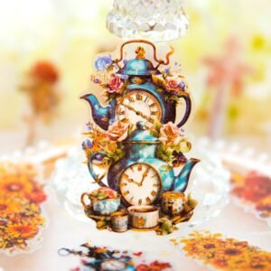 alice magic tea party waterproof pet sticker pack 1