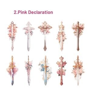 alice magic tea party waterproof pet sticker pack 9