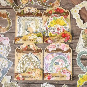 Alice's Floral Mirror Frame Collection Scrapbook Paper