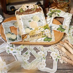 alice s floral mirror frame collection scrapbook paper b1