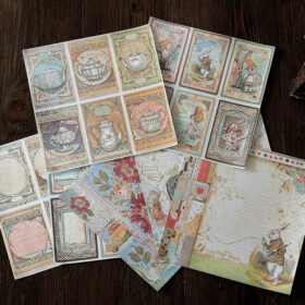 Alice's Wonderland Theme Scrapbook Paper