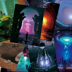 alien realms dark sci fi scrapbook pape 1