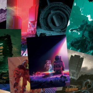 alien realms dark sci fi scrapbook pape 2