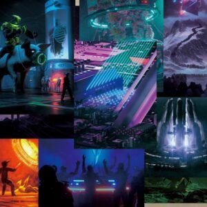 alien realms dark sci fi scrapbook pape 3
