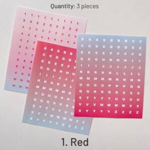 alphabet and number gradient stickers sku 1